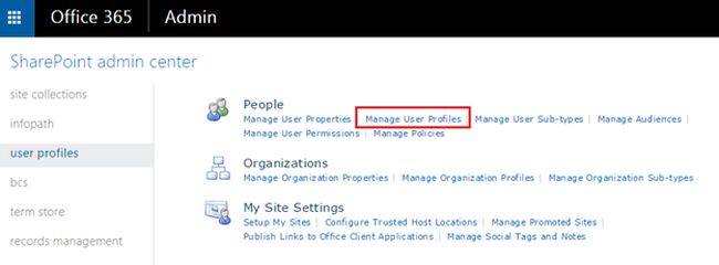manage User profile